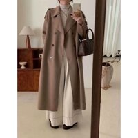 Áo Khoác Măng Tô Dạ Ép Lông Cừu Cổ Bẻ Thời Trang Hàn Quốc AK0090