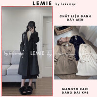 Áo Khoác Măng Tô Dáng Dài Khuy Đồng K98 , Áo Trench Coat Nữ Có Sẵn Lemie By Lekemqc