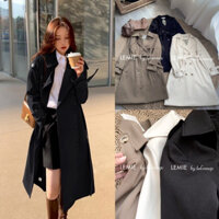 Áo Khoác Măng Tô Dáng Dài Khuy Sừng K98, Áo Trend Coat Nữ Phong Cách Hàn Quốc Ảnh Thật Lekemqc Hàng QCCC