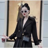 Áo Khoác Măng Tô Kaki Dáng ngắn Hàn Quốc Thiết Kế Thời Trang Nữ | KENVY STORE M23515