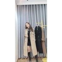 Áo Khoác Măng Tô Nữ QCCC Dáng Dài Kèm Đai 2 Lớp V58