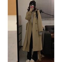 Áo Khoác mangto nữ vải kaki dáng dài đứng form Hàn Quốc (ORDER)