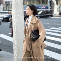 Áo khoác manto dáng dài MANTO KOREA (+10% phí sàn) (T-Ju thiết kế)