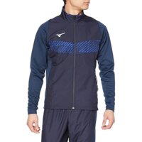 Áo Khoác Mizuno Chính Hãng - Soccer Wear Hybrid Fleece - Màu Xanh | JapanSport P2MC1520-14