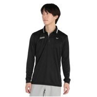 Áo Khoác Mizuno Chính Hãng - Long Sleeve Polo Shirt - Màu Đen | JapanSport E2JAB566-09