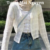 Áo khoác mỏng Áo cardigan croptop SA5 Tiệm Meimei