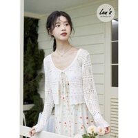 Áo khoác mỏng ren khoác nhẹ tay dài cao cấp Nàng Len