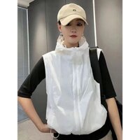 Áo Khoác Mỏng Sát Nách Có Nón Dáng Rộng Cỡ Lớn Phong Cách Hàn Quốc Thời Trang Mùa Hè Mới Cho Nữ