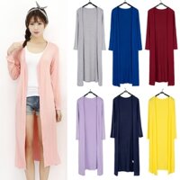 Áo khoác mỏng siêu dài phong cách Hàn Quốc dành cho nữ
