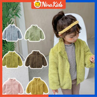 Áo khoác mùa đông dễ thương cho bé Áo khoác lông cừu thời trang trẻ em 1-6 tuổi