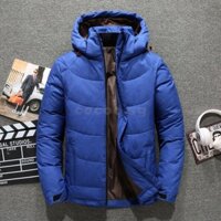 Áo khoác mùa đông nam ấm áp có mũ trùm đầu dày Puffer Áo khoác nhiệt Parka Nam Áo khoác chất lượng cao thông thường