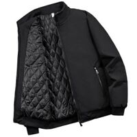 Áo khoác nam 3 lớp cổ đứng BHG - Đen 2XL