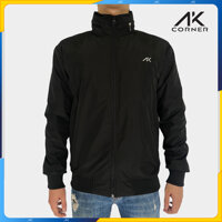 Áo khoác nam AK Corner vải Xi Nhật cao cấp 2 lớp dày dặn, thiết kế giấu nón tiện lợi, chống gió bụi, chống nắng tốt - Đen - XL