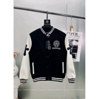 Áo khoác nam, áo bomber nam hình chữ thập, áo bomber nam thom heart, áo bomber tay da, áo jacket