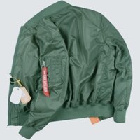 Áo khoác nam, áo khoác lính mỹ, áo khoác pilot cao cấp ARM-1109  không lót bông - xanh lính - L