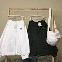 ÁO KHOÁC NAM  ÁO KHOÁC NỮ  ÁO KHOÁC THUN NỈ CHẤT NỈ NGOẠI - Đen,Freesize