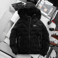 Áo khoác nam, áo khoác phao nam bóng mũ lông in chữ mùa đông. AK29