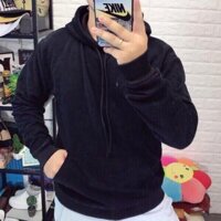 Áo khoác nam Áo khoát nam nỉ chống nắng Hoodie Trơn bao chất mẫu mới-A232 - ĐEN