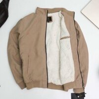 áo khoác nam, Áo rét da lộn lót lông cừu, mặc mùa đông ấm áp - Đ.STORE AK62