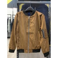 Áo khoác nam Bomber da lộn Hàng VNXK