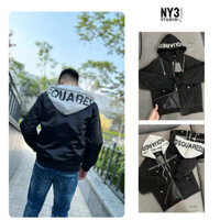 Áo khoác nam boy phố DSQ - Áo phao nam Mặc Siêu Ấm Pha Mũ Nỉ in Chữ DSQUARED Cao Cấp Hottrend NY3 STUDIO