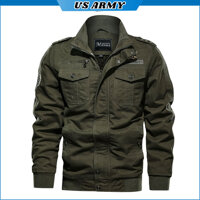Áo Khoác Nam Cách Nhiệt Vải Kaki Cao Cấp US ARMY U559, Áo Khoác Kaki Lính Lót Bông Cừu Siêu Ấm Phong Cách Cực Ngầu -HÀNG CHÍNH HÃNG - XXL - xanh rêu