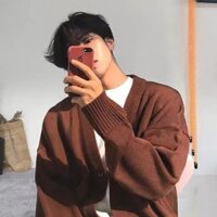 Áo Khoác Nam Cardigan Áo Len Nam  Quảng Châu Form Rộng Sweater Mẫu Mới Kiểu Hàn Quốc Thu Đông Dài Tay Ấm Đẹp DYACI AL56