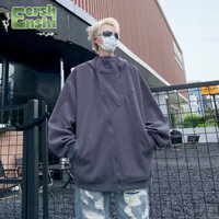 Áo khoác nam có dây kéo không đều EERSHENSHI Áo khoác có mũ trùm đầu phong cách Hàn Quốc mới phù hợp cho mùa thu