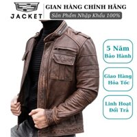 Áo khoác nam da bò Biker,áo jacket da bò mài nguyên tấm, full size S M L XL XXL ,Phong cách Bụi Bặm, Bảo hành da 5 năm