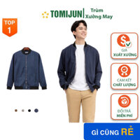 Áo Khoác Nam Da Lộn Bomber Tay Chun Cao Cấp 4 Màu Giữ Nhiệt Tốt TOMIJUN
