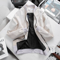 Áo khoác nam da lộn cổ bom bomber thu đông ấp áp