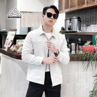 Áo Khoác Nam Da Lộn Khoá kéo MIGDOMO, Áo Khoác Nam Đẹp Phong Cách Hàn Quốc