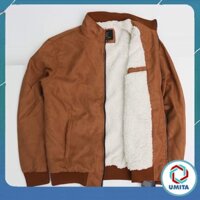 Áo Khoác Nam Da Lộn Lót Lông Hàng Xuất Xịn Đẹp Dài Tay Dày Dặn Giữ Ấm Thời Trang UMITA-AK102