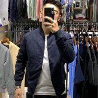 Áo Khoác Nam  Da Lộn Menswear Đen Jacket Navy áo  khoác bomber