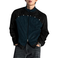 Áo khoác nam dài tay cổ đứng thông thường Hàn Quốc