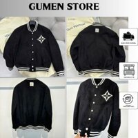 Áo Khoác Nam Eo Vì Vải Nhung Cực Xịn - Áo Khoác Bomber Nam Thêu Logo Cực Đẹp