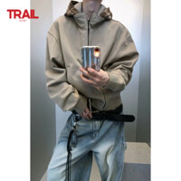 Áo khoác nam giả hai mảnh Trail Echo Áo khoác có mũ trùm đầu phong cách Hàn Quốc mới phù hợp cho mùa thu