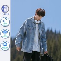 Áo khoác nam jean form rộng boy phố chống nắng LANILA cao cấp phong cách năng động trẻ trung