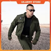 Áo Khoác Nam Kaki Cao Cấp US ARMY U799, Áo Khoác Kaki 2 Lớp Phong Cách Cực Ngầu
