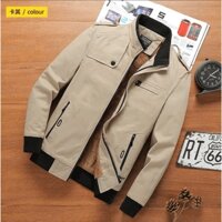 Áo Khoác nam kaki lót lông thời trang aokhoacnam - Áo Ấm Mùa Đông Lót Lông Cổ Đứng NEW UNISEX