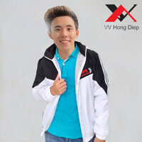 Áo Khoác Nam Không Nón Vải Dù 2 lớp Phối Màu VV Hồng Diệp