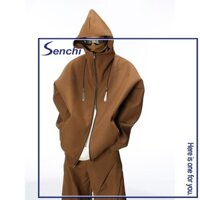 Áo khoác nam KYUSHUAD thiết kế thích hợp có mũ trùm đầu áo len rộng rãi cardigan áo khoác thể thao cao cấp