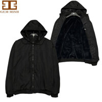 áo khoác nam lót lông ấm có nón tháo rời big size 58-115kg
