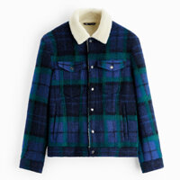 Áo khoác nam lót lông Zara authentic CHECK DOUBLE-FACED