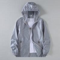 Áo Khoác Nam Màu Trơn Áo khoác dài tay mỏng chống gió Hàn Quốc