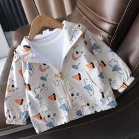 Áo khoác nam mỏng rộng dễ thương in hình hoạt hình