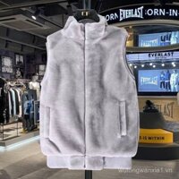 Áo khoác nam mùa đông, áo vest nhung giả, dáng ôm thời trang, kích thước lớn, ấm áp, áo vest nhung thời trang