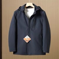 Áo khoác nam mùa đông có mũ CAMEL HAIR - Màu xanh L