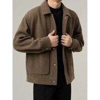 Áo khoác nam mùa thu đông 2024 Phong cách mới dáng rộng phong cách Mỹ Áo khoác nam Hàn Quốc Hợp thời trang Slim-fit Áo khoác thường ngày