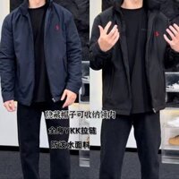 Áo khoác nam ngựa chiến tranh thêu năm 2025 Paul Ẩn mùa thu Áo khoác hành chính phong cách mới dành cho nam Slim-fit Áo khoác cổ đứng hàng đầu Áo khoác thông thường Quần áo nam [Đọc